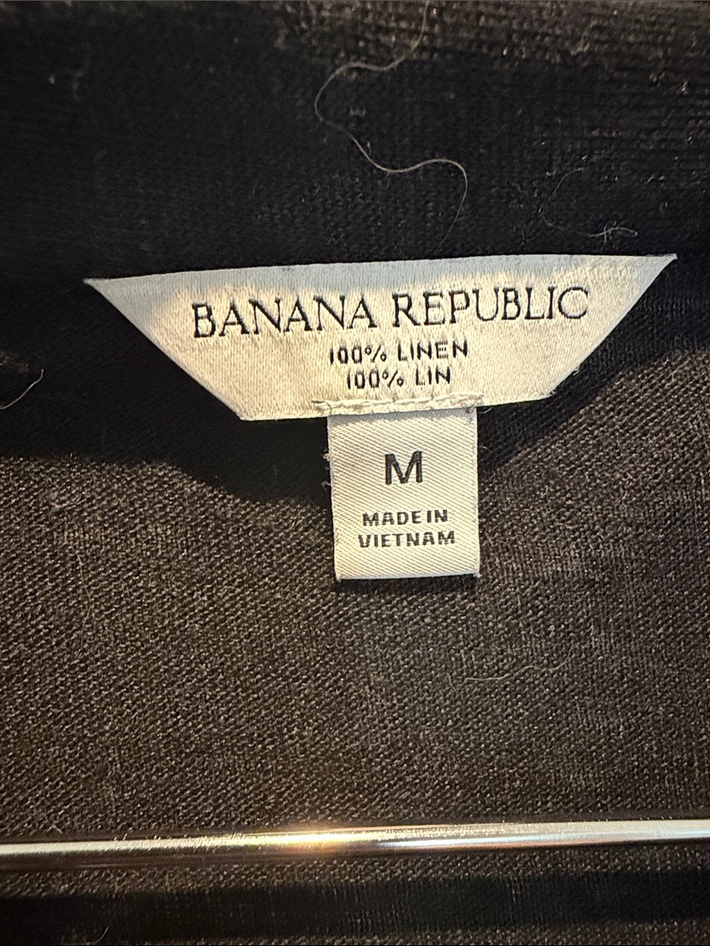Banana Republic Black Linen Button-Up Shirt - Picture 2 of 3